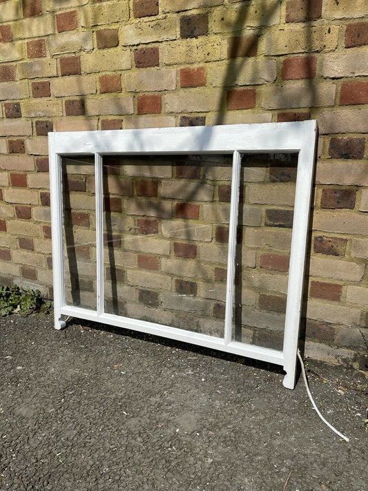 Reclaimed Old Victorian Edwardian Three Wooden Panel Sash Window