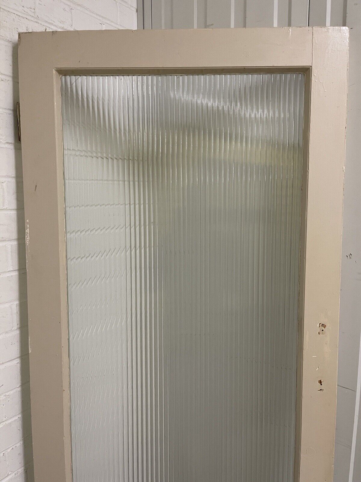 Reclaimed Reeded Glass Internal Or External Door 1937 or 1944 x 655mm