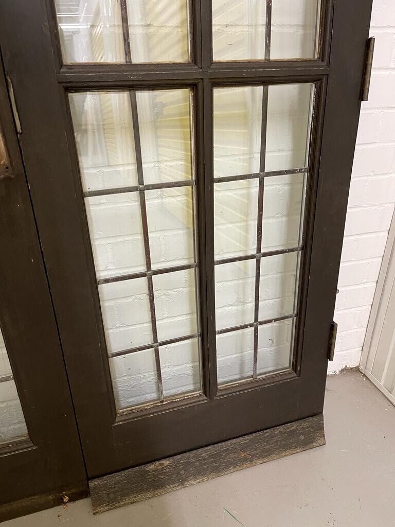 Reclaimed Old French Double Glazed Glass Wooden Double Doors 1835 x 1205mm