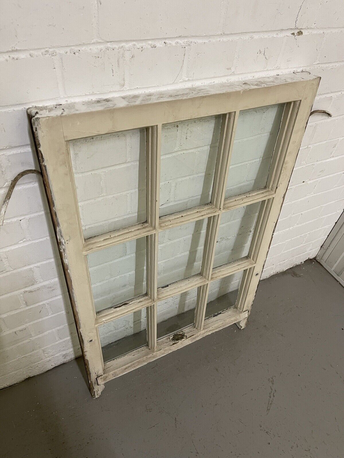 Reclaimed Old Georgian 9 Panel Wooden Window 605 x 928mm