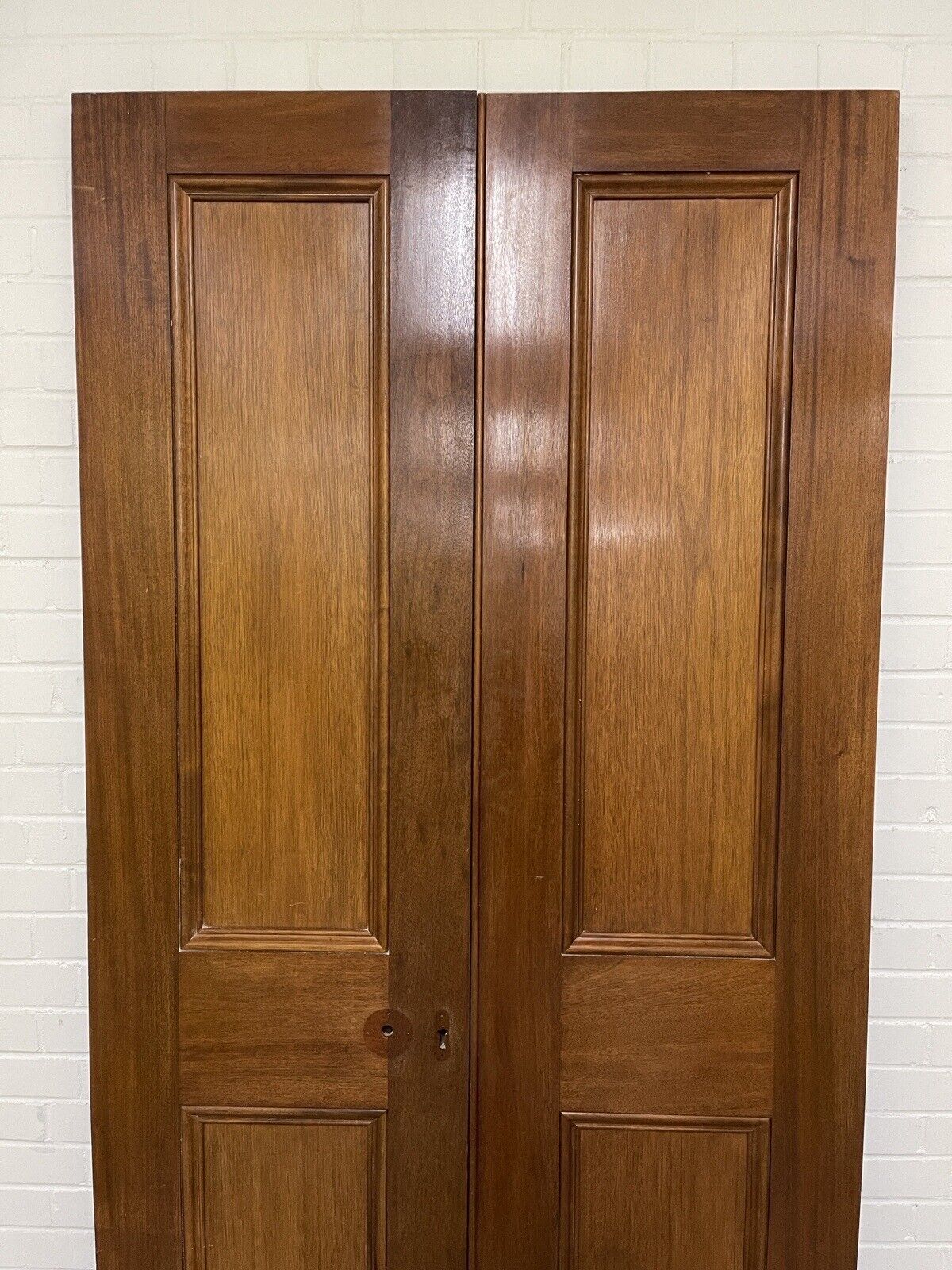 Reclaimed Large French Mahogany  Wooden Double Doors Provenance Knightsbridge