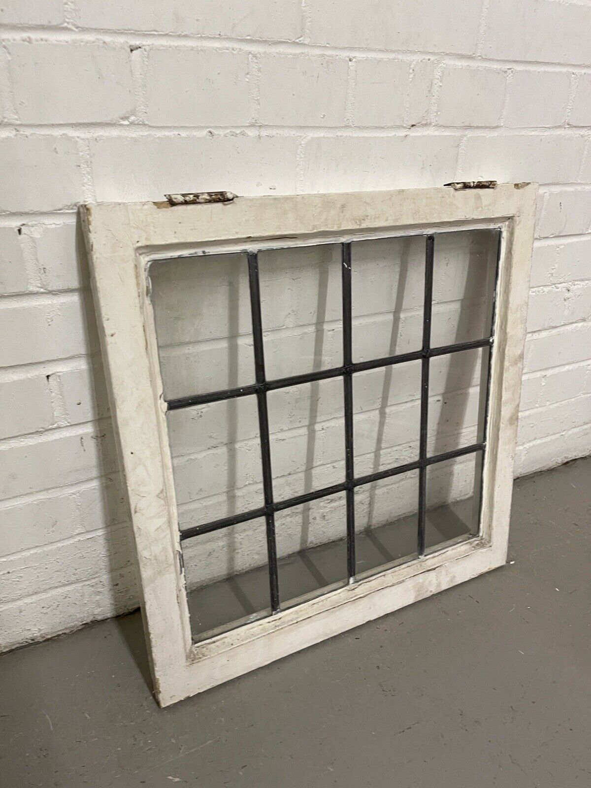 Reclaimed Leaded Light Panel Wooden Windows 560 x 570mm