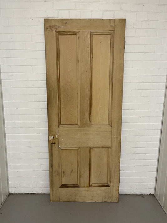 Original Vintage Reclaimed Victorian Pine Internal 4 panel Door 1985 1996 x 810 x 45mm