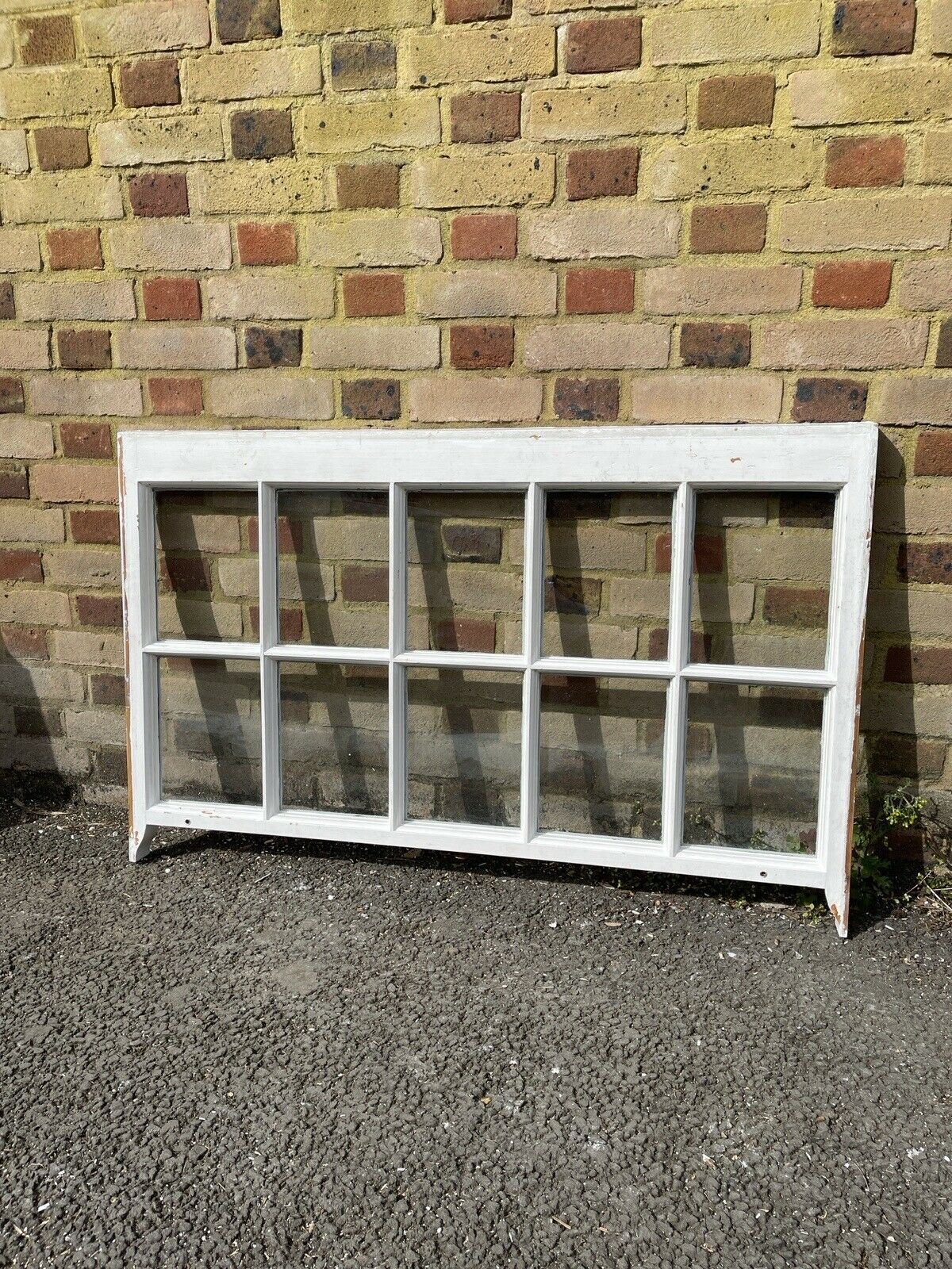 Reclaimed Old Georgian 10 Panel Wooden Sash Window