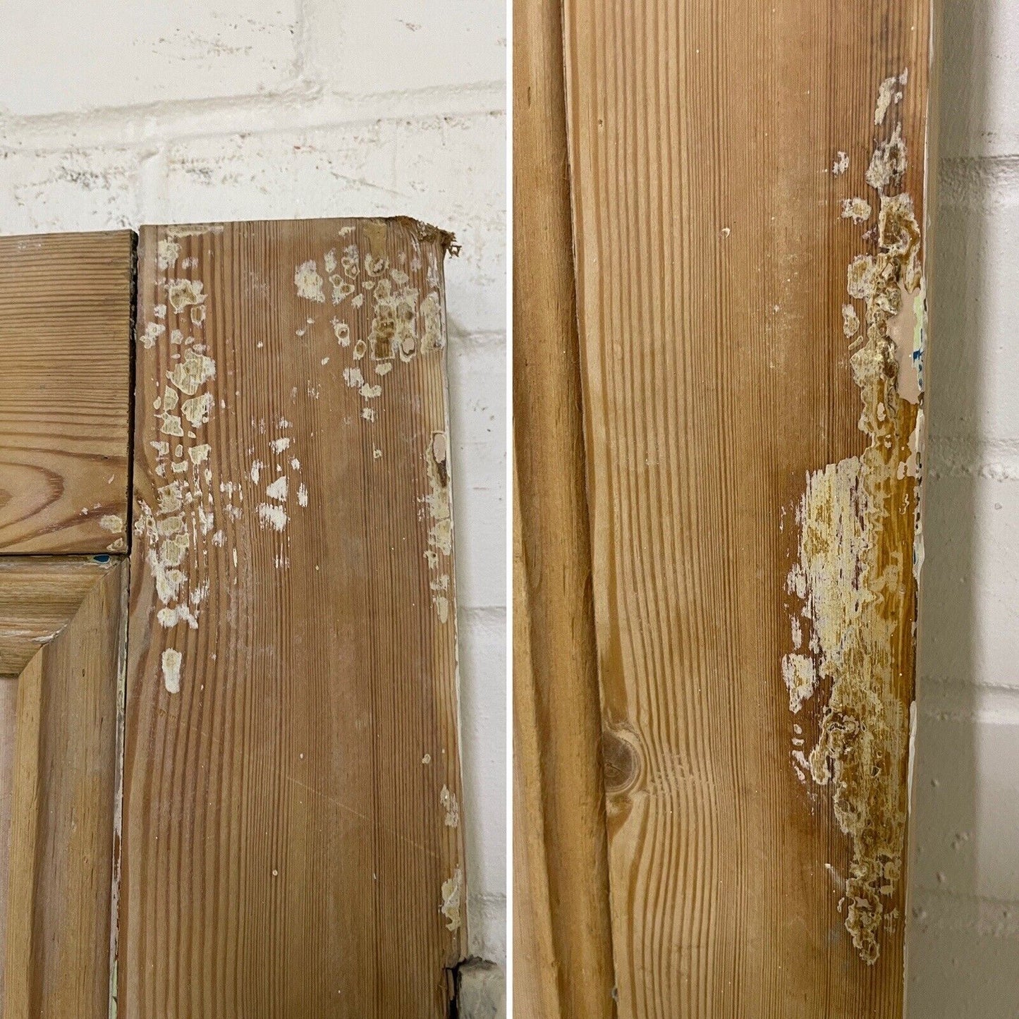 Original Vintage Reclaimed Victorian Pine Internal 4 panel Door 1950 x 754 x 36