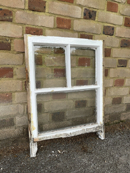 Reclaimed Old Georgian 3 Panel Wooden Sash Window 530 x 705mm