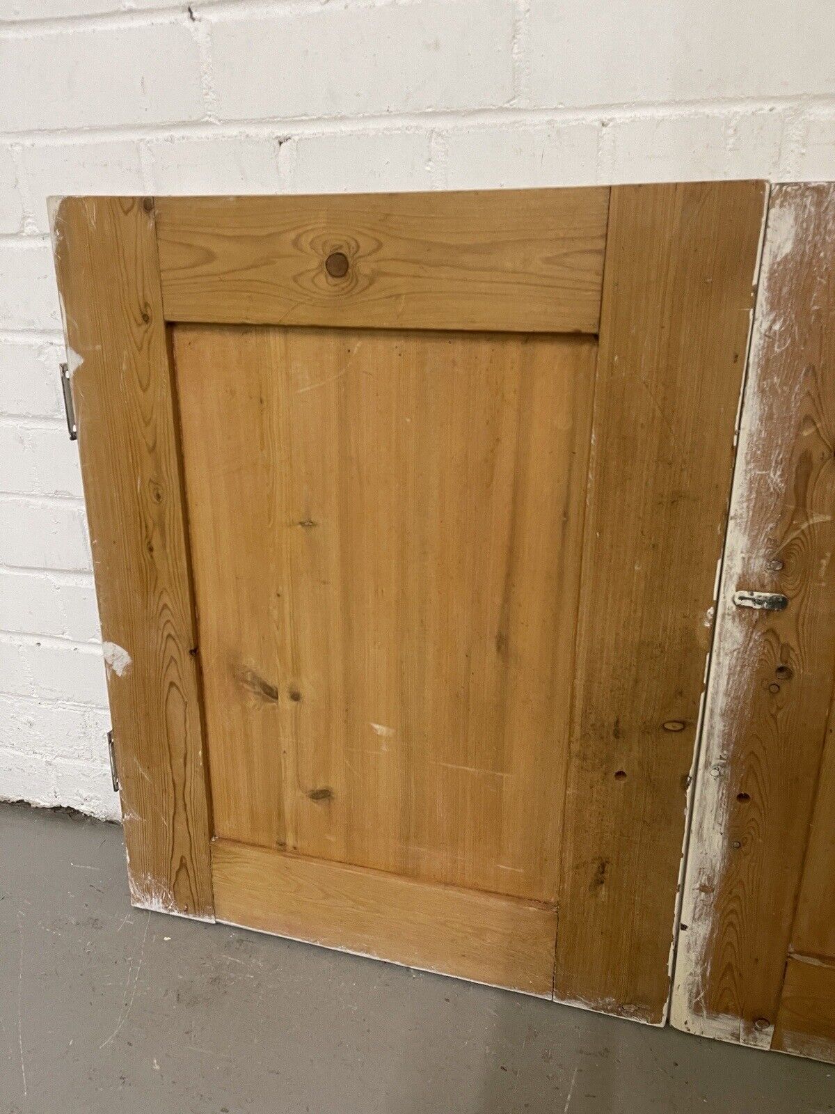 Reclaimed Pine Victorian Alcove Cupboard Doors Inter-locking 1020 x 660mm