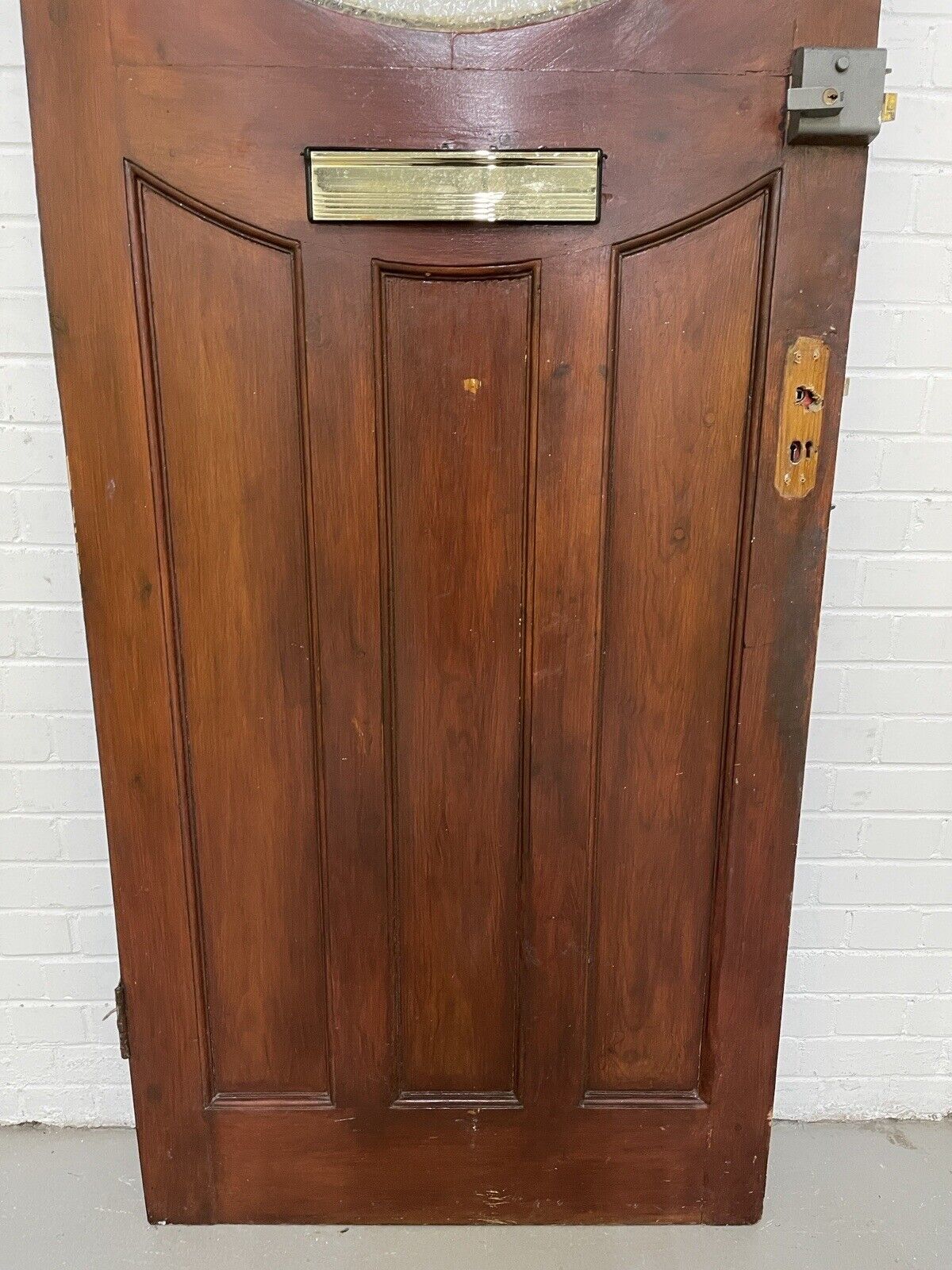 Reclaimed Edwardian Victorian Wooden Panel External Front Door 2075 x 857mm