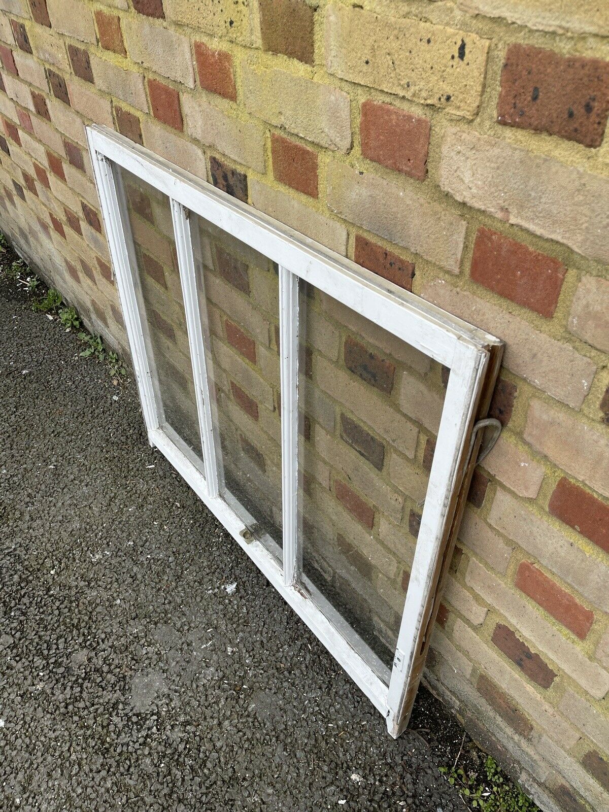 Reclaimed Old Victorian Edwardian Wooden Three Panel Sash Window