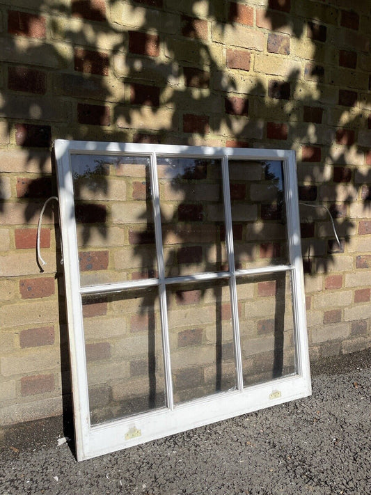 Reclaimed Old Georgian 6 Panel Wooden Window 945mm x 880mm