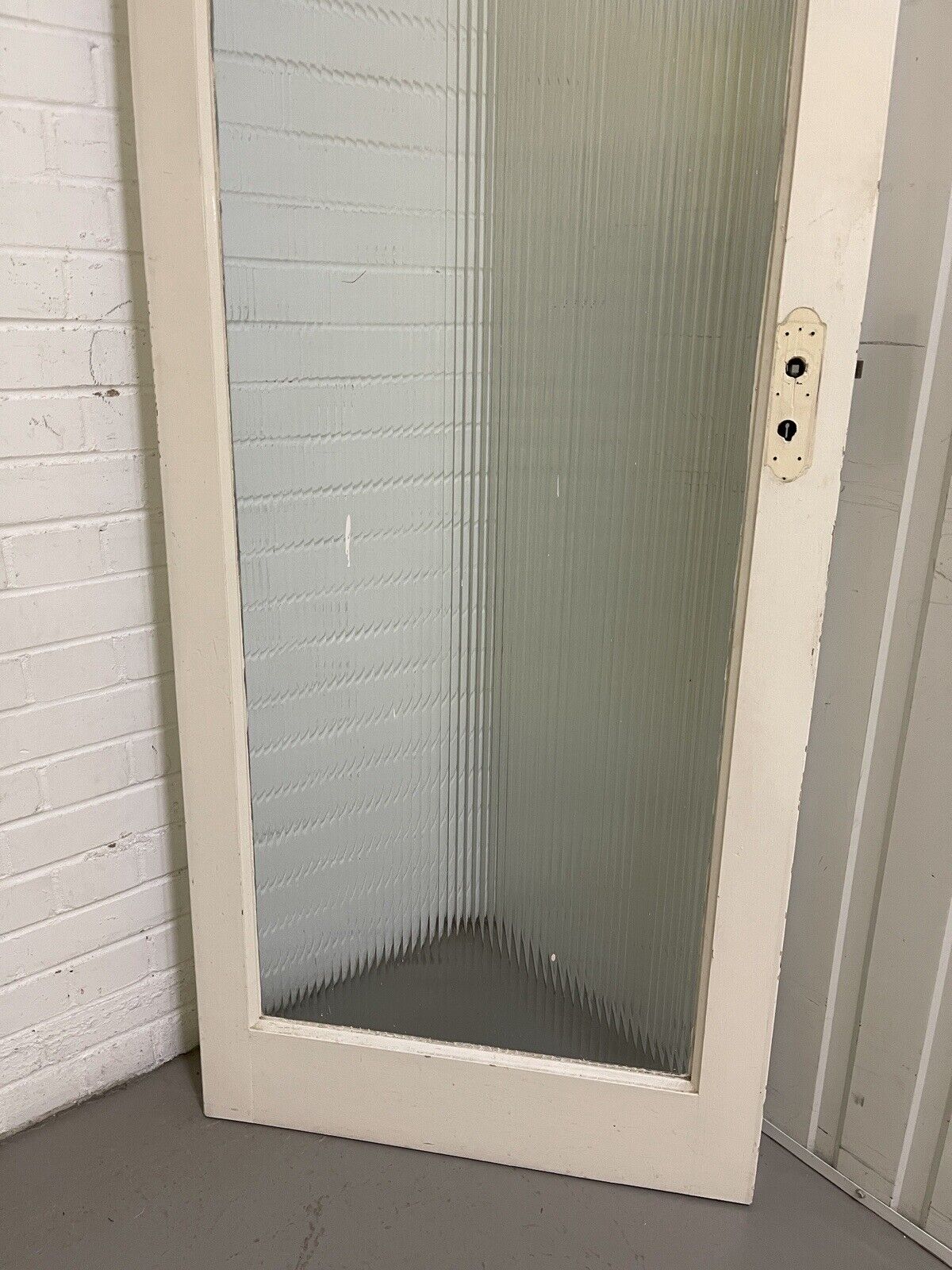 Reclaimed Reeded Glass Internal Or External Door 1965 x 760mm