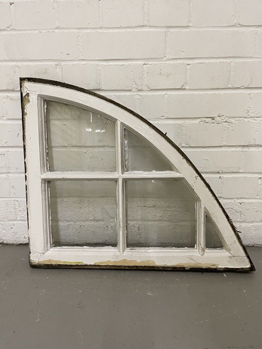 Reclaimed Old Georgian Arch Panel Wooden Sash Window 507 x 605mm