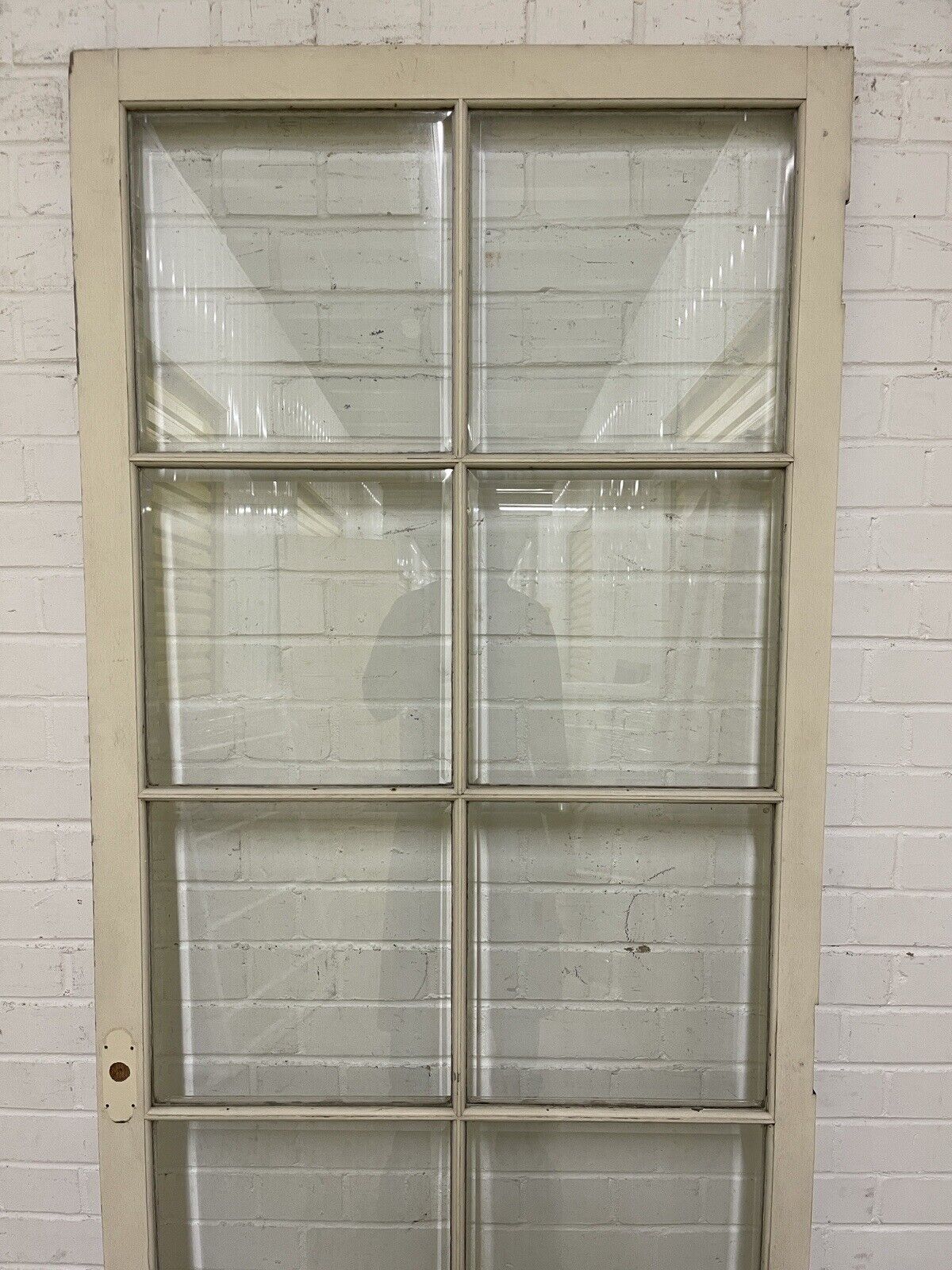 Reclaimed Georgian Wooden Panel Bevelled Glass Door 2006 x 810mm