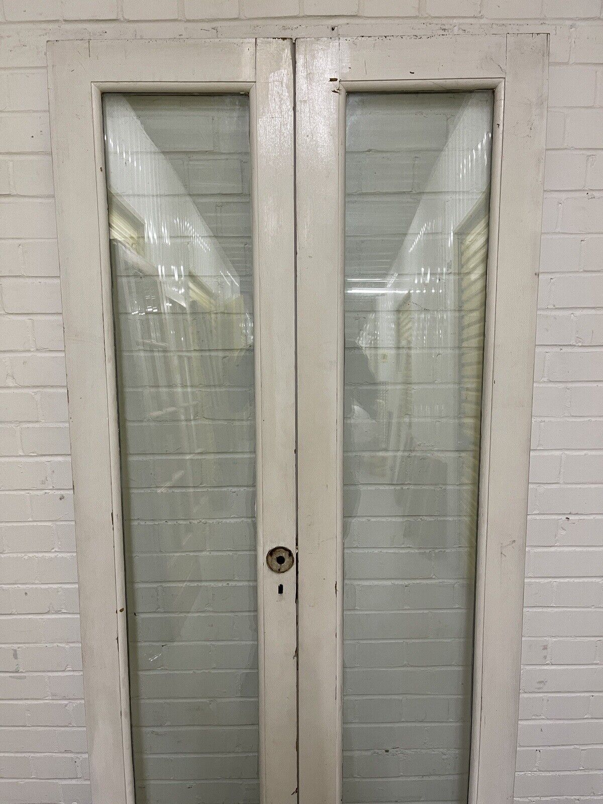 Reclaimed Old French Double Glazed Wooden Double Doors 1960 x 920mm
