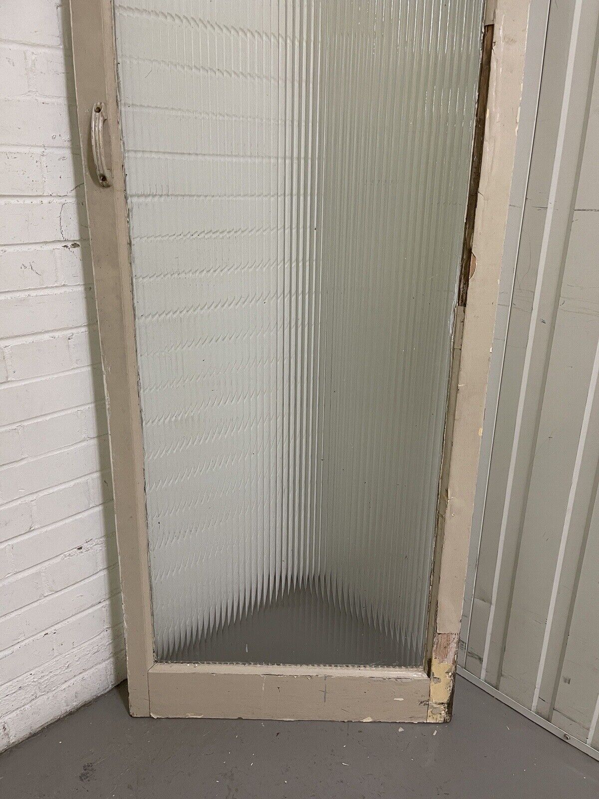 Reclaimed Reeded Glass Internal Or External Door 1908 or 1913 x 705 or 710mm