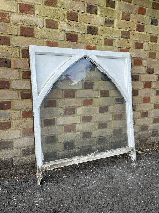 Reclaimed Old Edwardian Arch Wooden Sash Window 1015 x 915mm