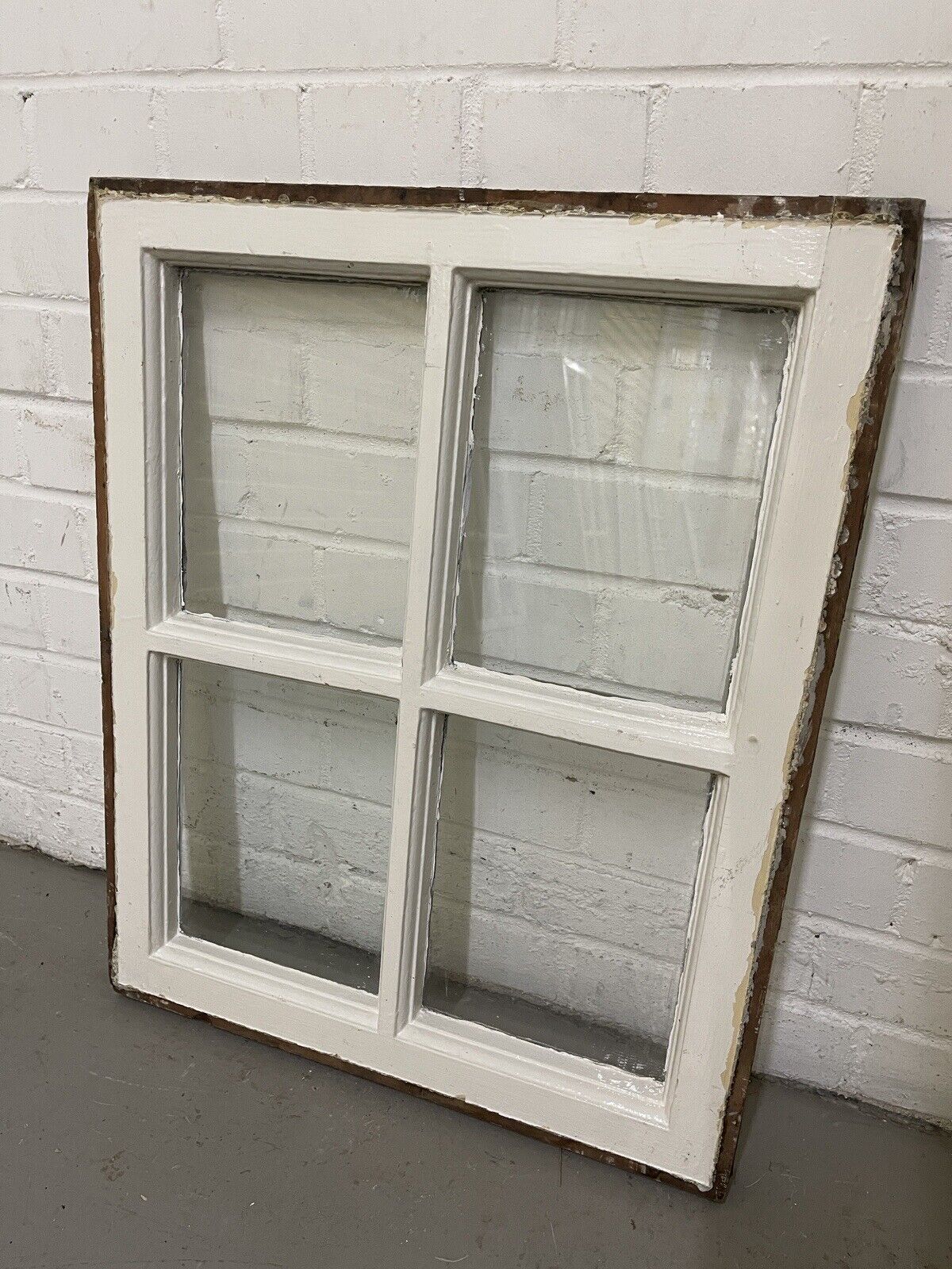 Reclaimed Old Georgian 4 Panel Wooden Window 865 x 725mm