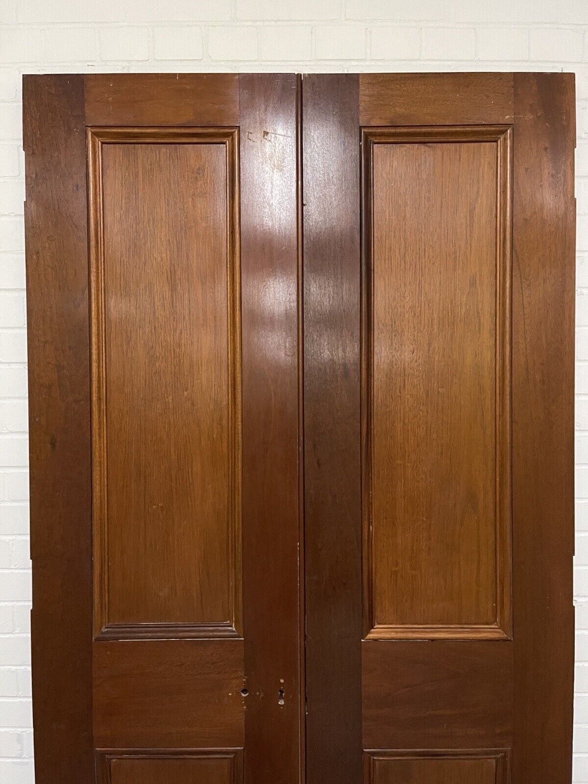 Reclaimed Large French Mahogany  Wooden Double Doors Provenance Knightsbridge