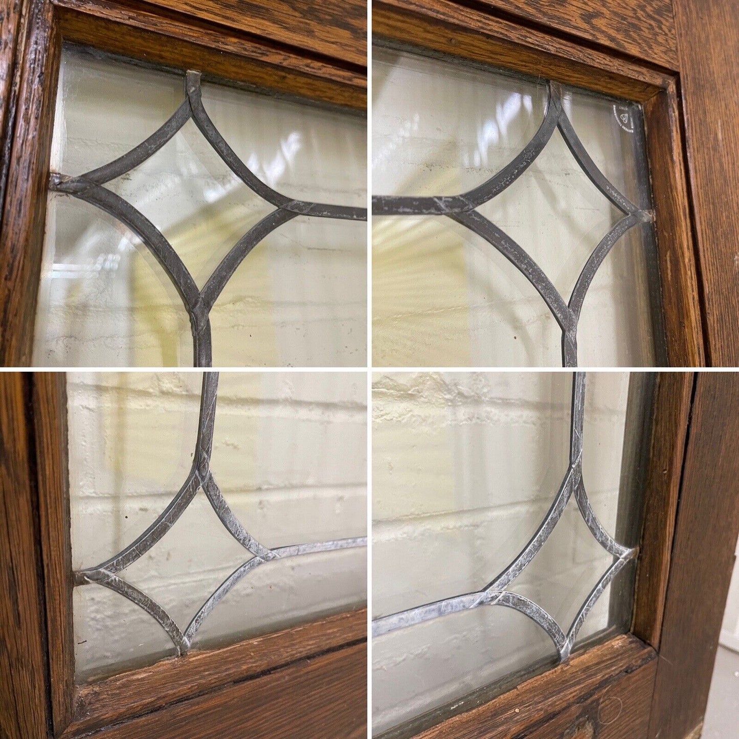 Reclaimed Old Oak French Double Glazed Glass Wooden Double Doors 1995 x 1380mm