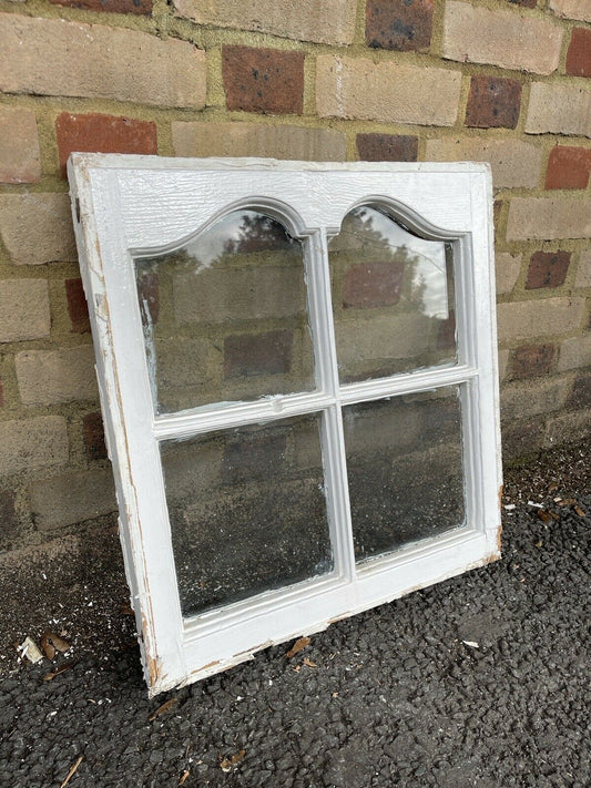 Reclaimed Old Edwardian Arch Sash Wooden Window 555 x 530mm