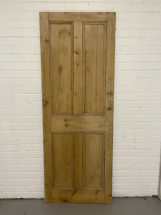 Original Vintage Reclaimed Victorian Pine Internal 4 panel Door 1915 x 715mm