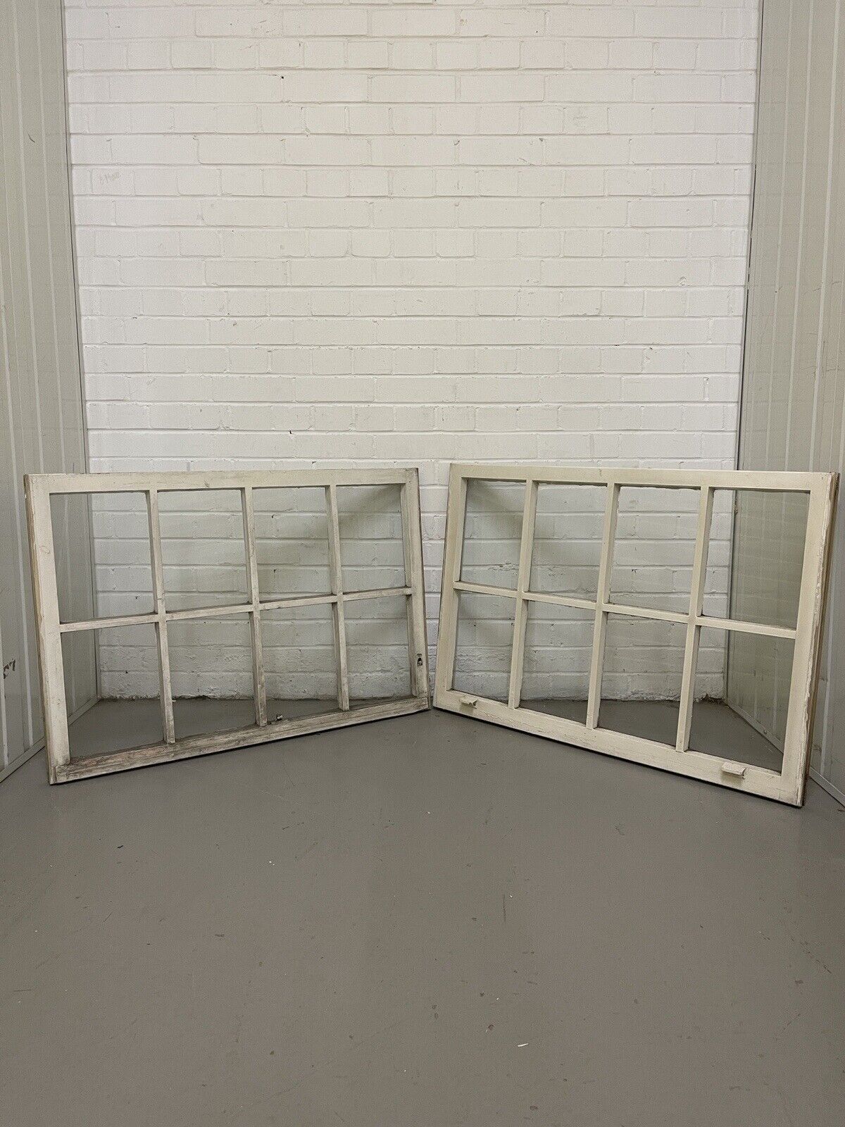 Pair of Modern Georgian 8 Panel Wooden Top Bottom Window 985 x 675 985 x 685