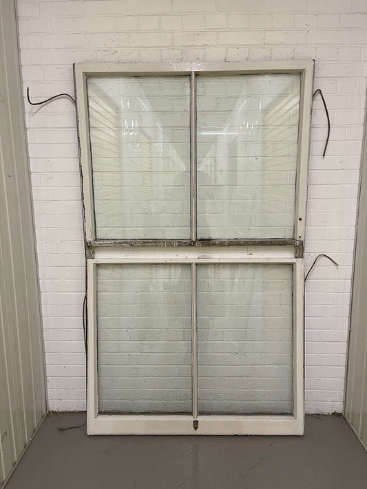 Pair Of Reclaimed Old Victorian Sash Panel Wooden Window 1217 x 947 1215 x 988mm