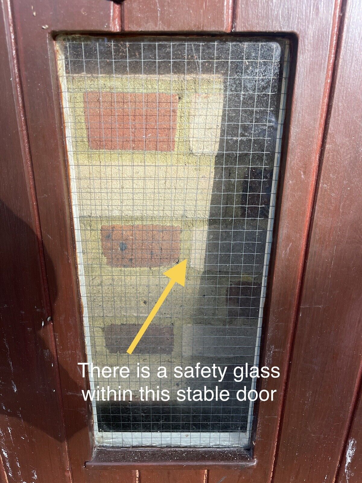 Solid Hardwood External Safety Glass panel Stable Door. 1980 X 760mm