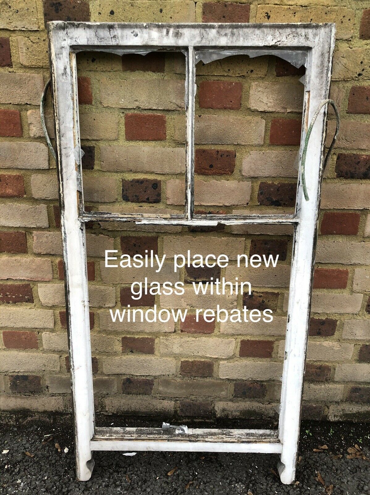 Reclaimed Old Georgian 3 Panel Wooden Sash Window NO GLASS