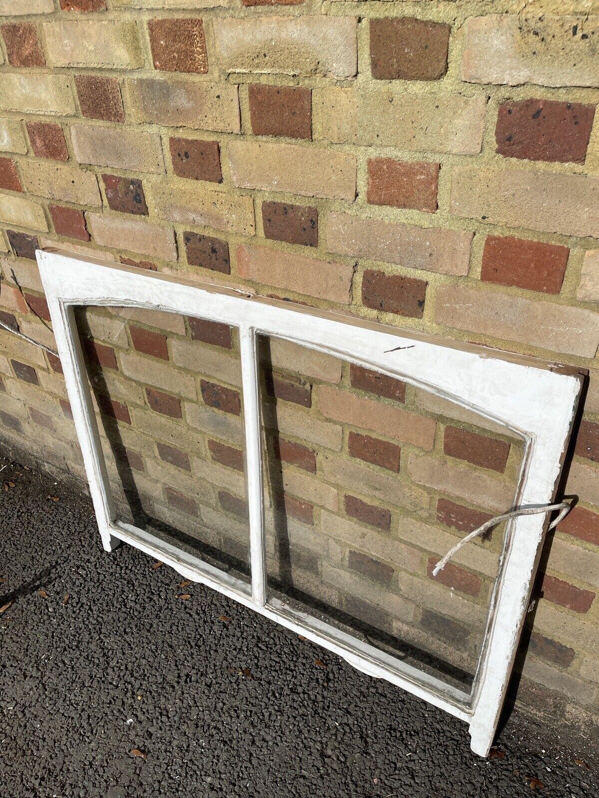 Reclaimed Old Victorian Edwardian Arch Panel Wooden Sash Window 1067 x 830mm