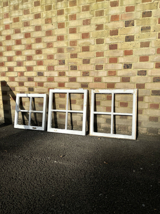 Job Lot Of Reclaimed Georgian 4 Panel Wooden Window NO GLASS Within Panels