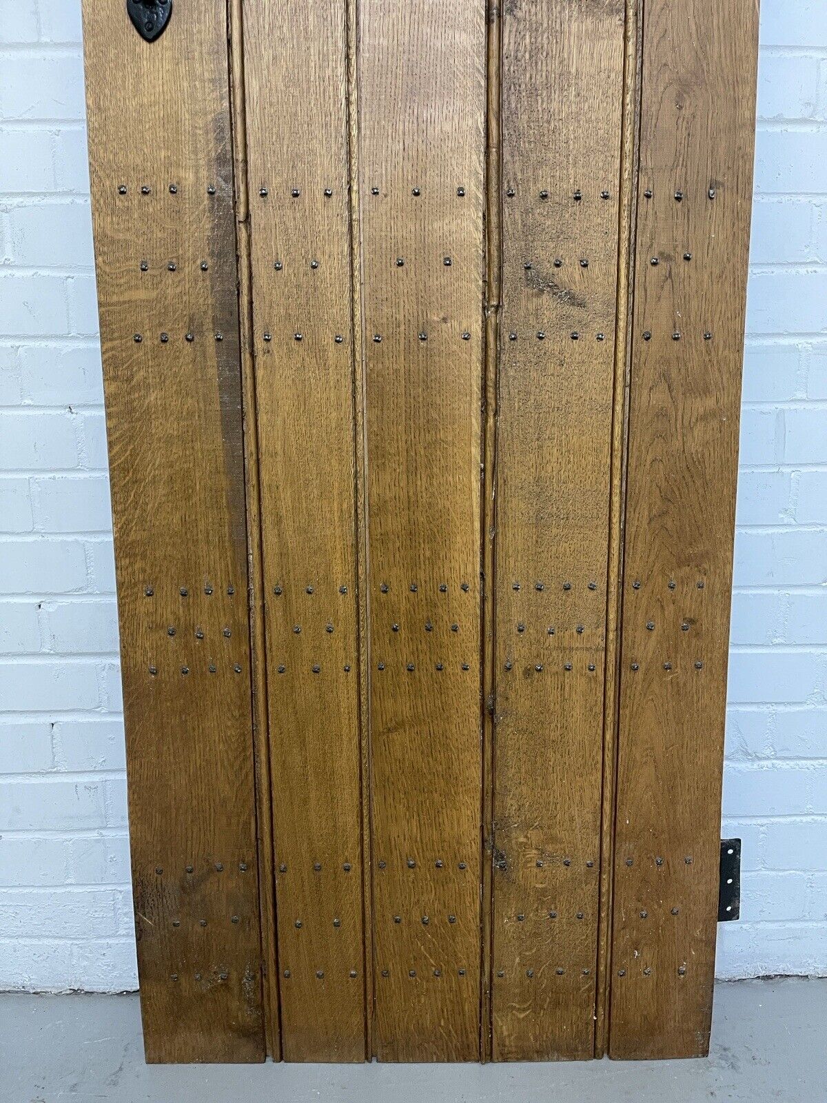 Reclaimed Oak Old Handmade Studded Ledge and Brace door 1830 x 680mm