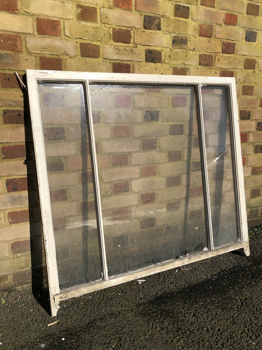 Reclaimed Old Victorian Edwardian Three Panel Wooden Panel Sash Window