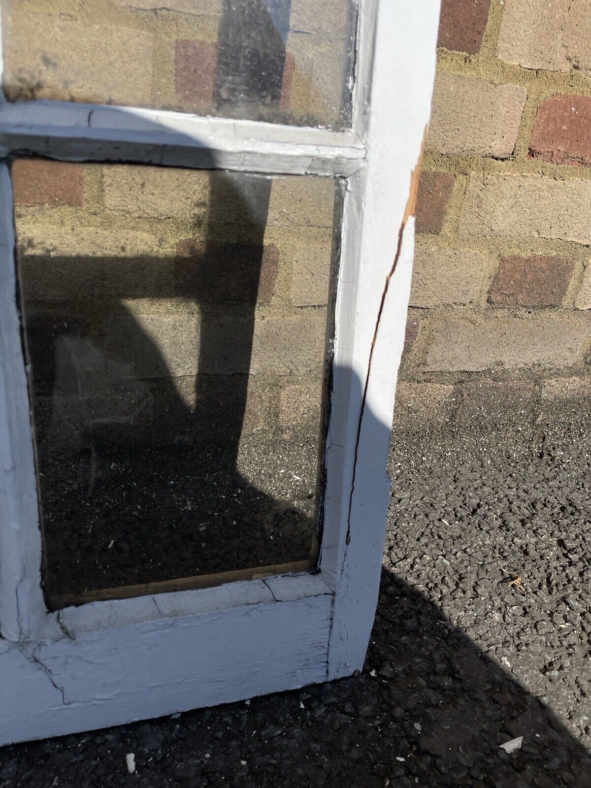 Reclaimed Old Georgian 8 Panel Wooden Window 1308 x 490mm