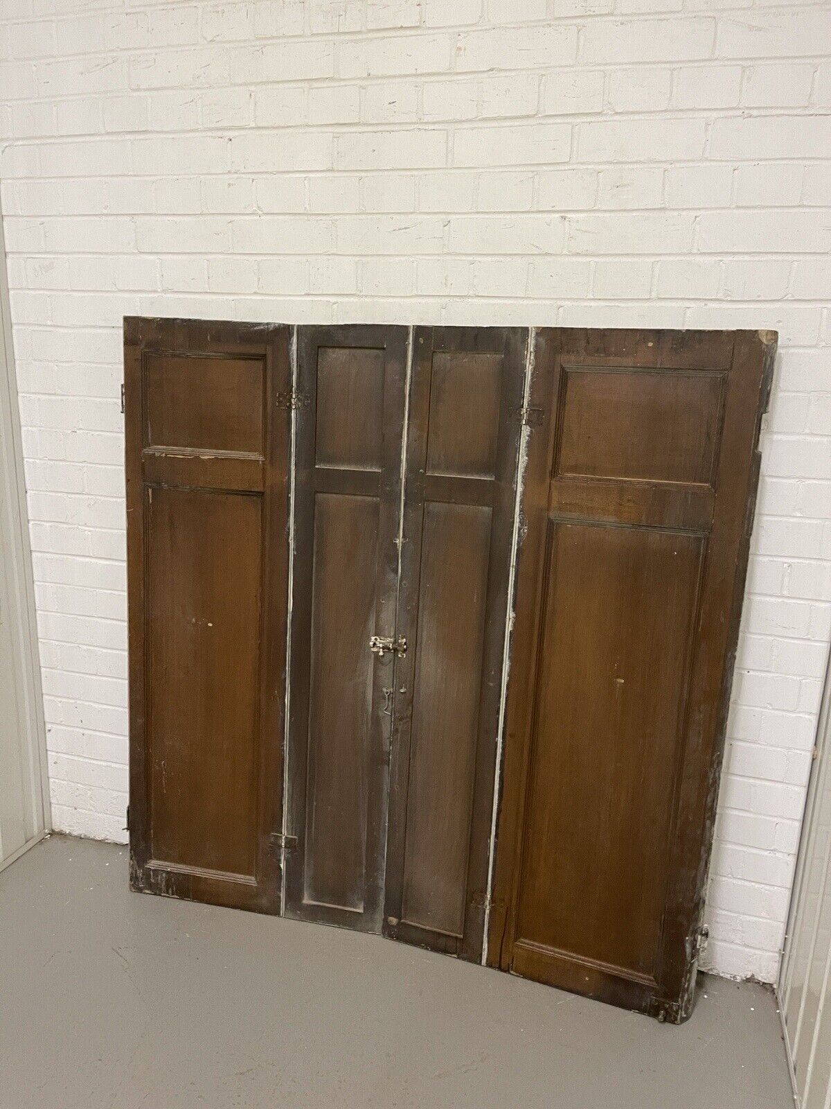 Pair Of Reclaimed Antique Wooden Window Shutters 1335 or 1310 x 1270mm