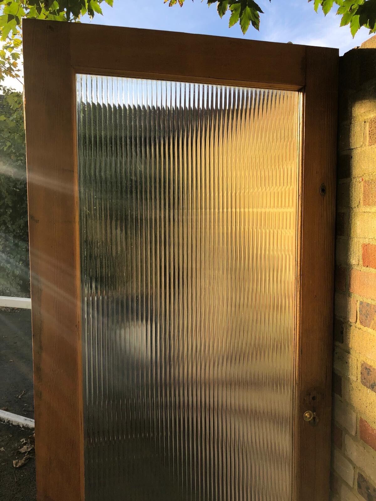 Reclaimed Reeded Glass Internal Or External Door 2020 x 813mm