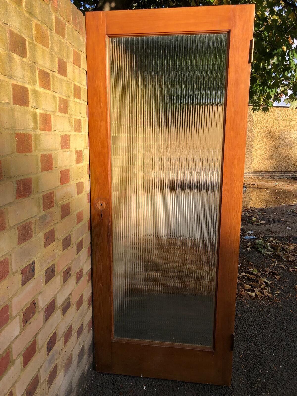 Reclaimed Reeded Glass Internal Or External Door 2020 x 813mm