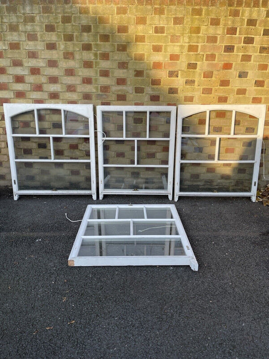Job Lot Of Four Georgian Bar Double Glazed Matching Wooden Sash Windows