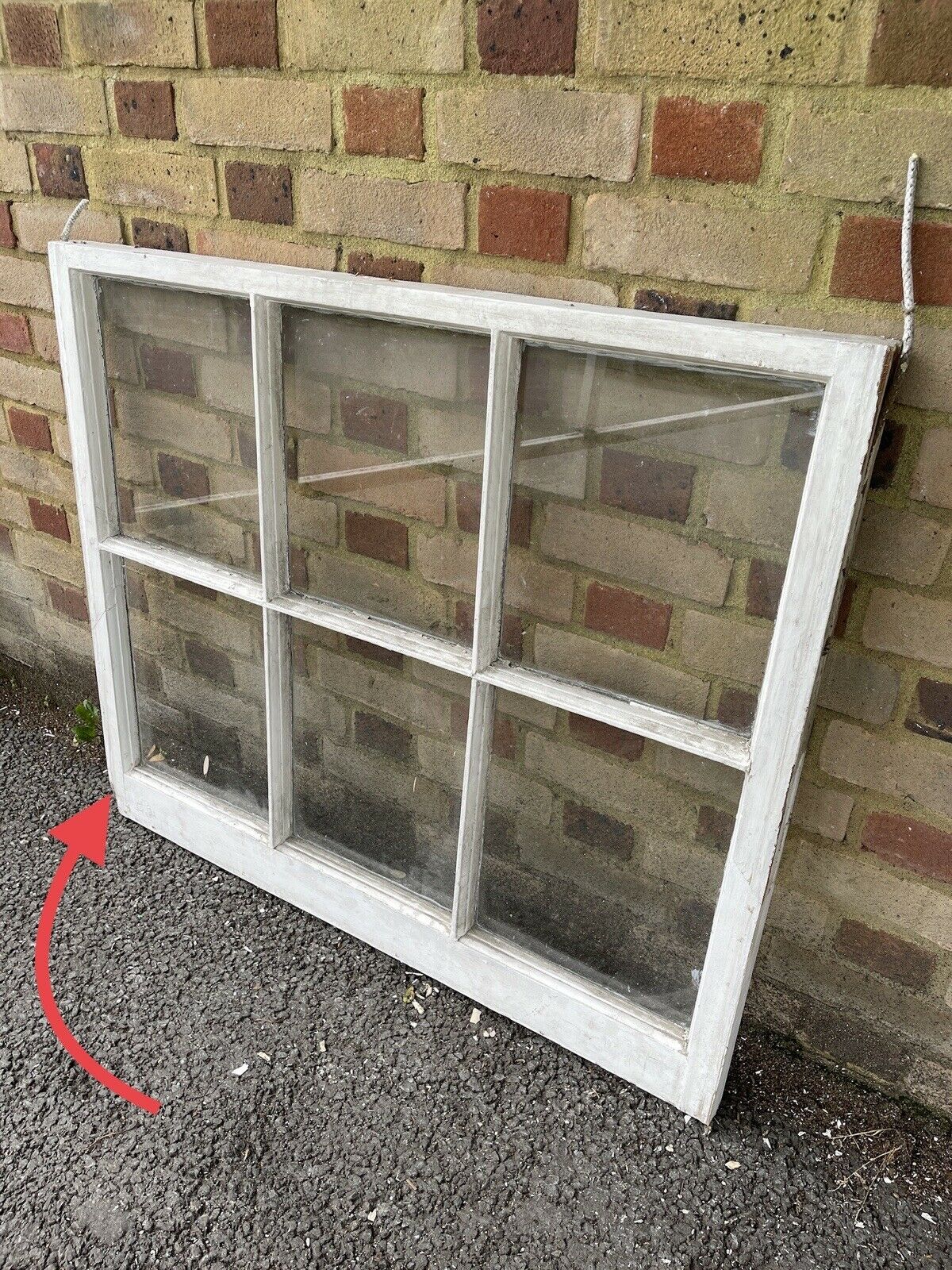 Reclaimed Old Georgian 6 Panel Wooden Window 1035 x 880mm