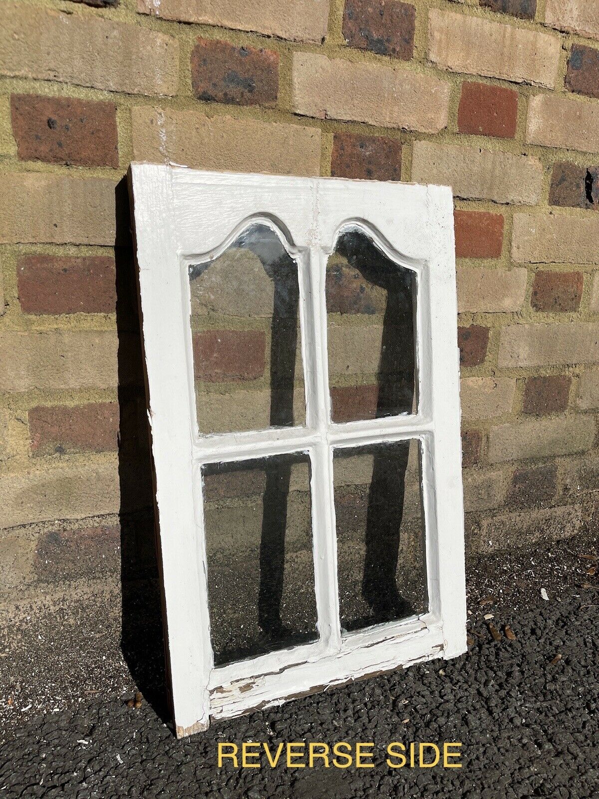 Reclaimed Old Edwardian Arch Sash Wooden Window 605 x 390mm