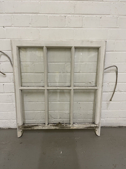 Reclaimed Georgian 6 Panel Wooden Panel Sash Window 628 x 697mm