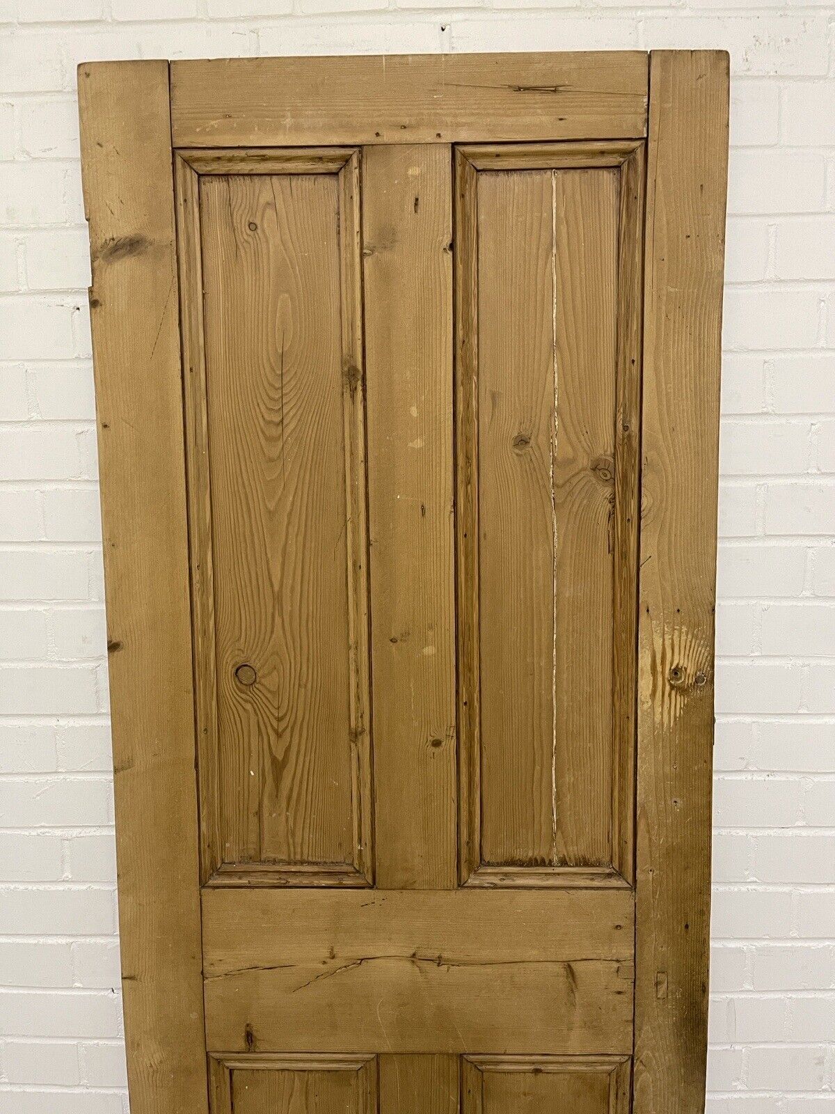 Original Vintage Reclaimed Victorian Pine Internal 4 panel Door 1945 x 755mm