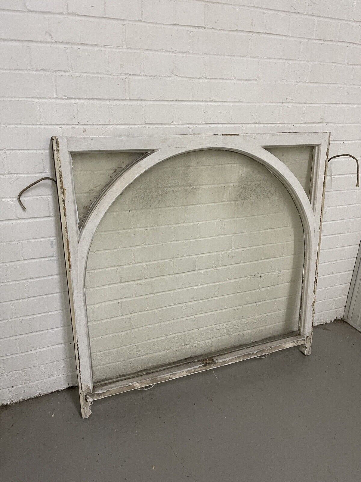 Reclaimed Old Victorian Edwardian Arch Panel Wooden Sash Window 1100 x 1050mm