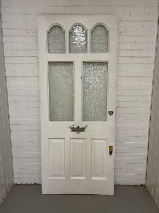 Reclaimed Victorian Edwardian Wooden Panel Front Door 2132 x 910mm
