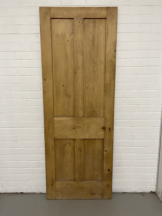 Original Vintage Reclaimed Victorian Pine Internal 4 panel Door 1903 x 706mm