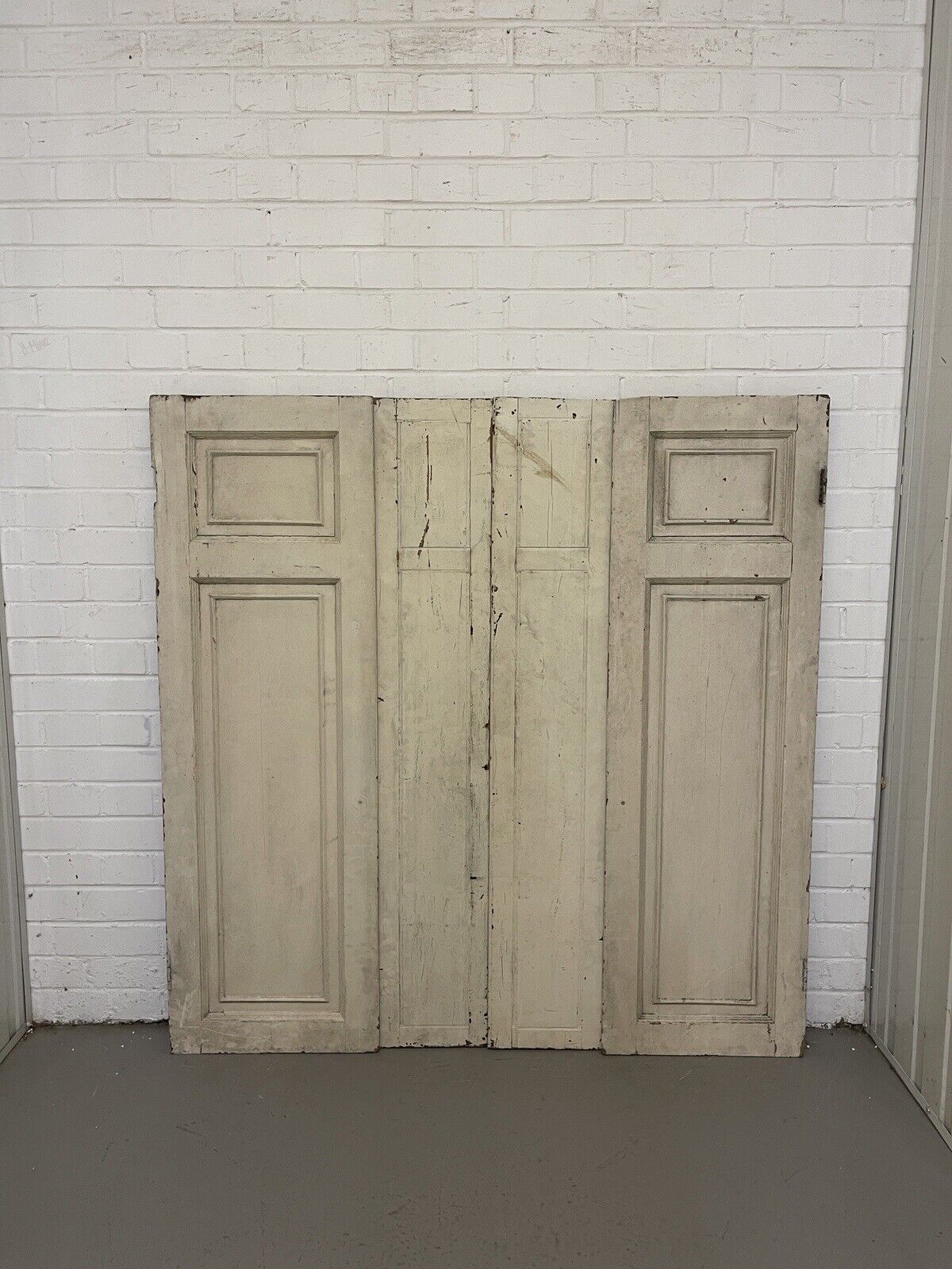 Pair Of Reclaimed Antique Wooden Window Shutters 1335 or 1310 x 1270mm