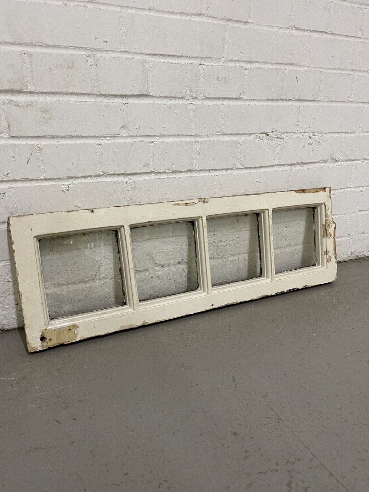 Reclaimed Georgian 4 Panel Wooden Panel Sash Window Picture Frame 265 x 815mm