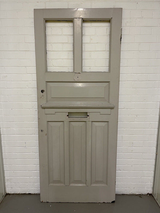 Reclaimed Victorian Edwardian Wooden Panel External Front Door 2075 x 860mm