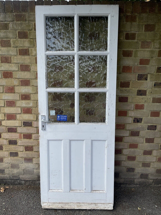 Reclaimed Georgian Wooden Panel External Side Back Door 1960 x 755mm