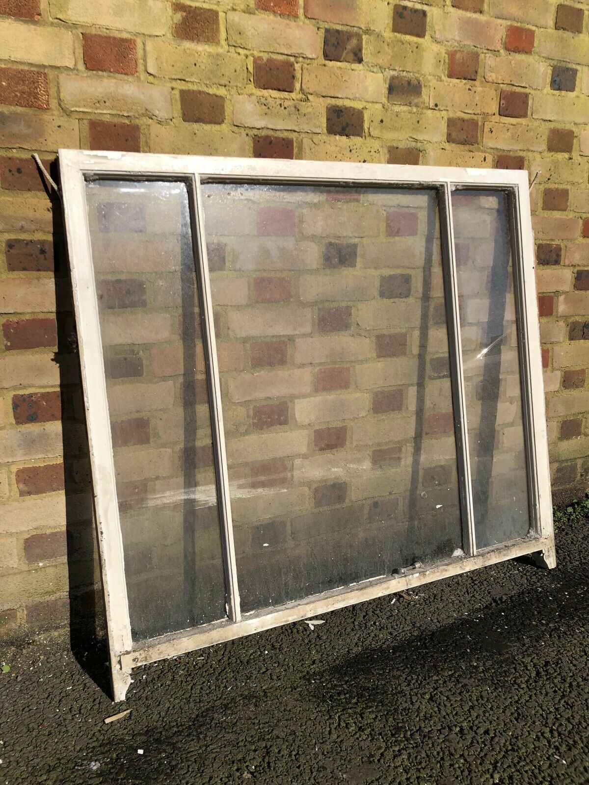 Reclaimed Old Victorian Edwardian Three Panel Wooden Panel Sash Window